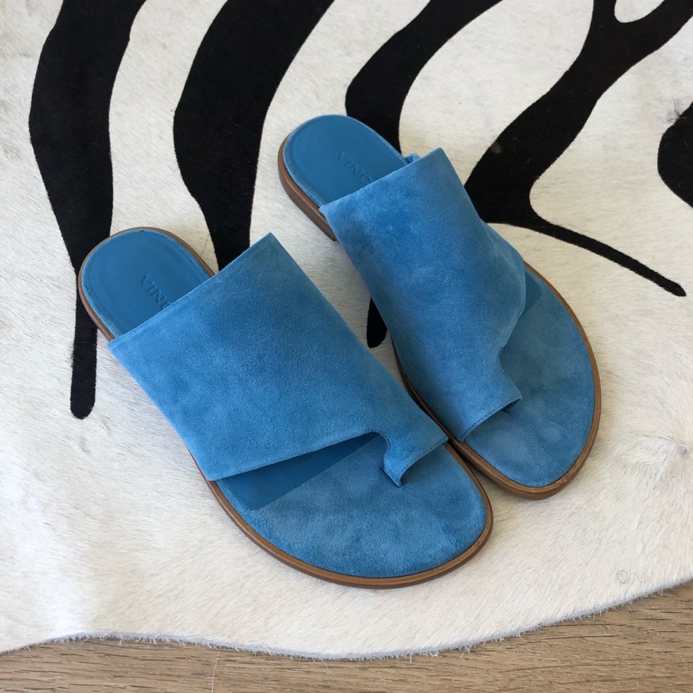 Vince NEW Blue Suede Sandal sz 6